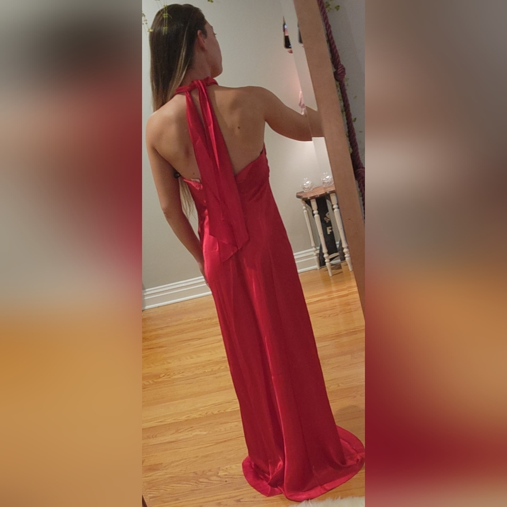 Silk red ballgown
